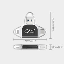 Load image into Gallery viewer, Multi-Port 4 in1 Universal SD TF Card Reader