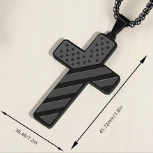 Load image into Gallery viewer, American Flag Cross Pendant Necklace