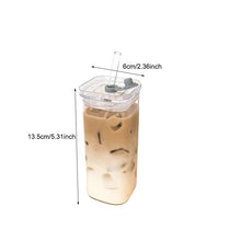 Load image into Gallery viewer, Square Drinking Cup with Lid &amp; Straw