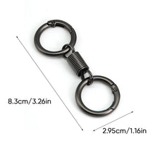 Load image into Gallery viewer, Nordic Retro Spring Double Ring Keychain