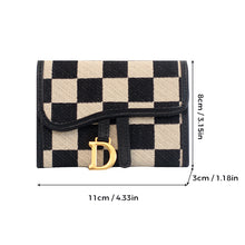 Load image into Gallery viewer, Checkerboard Pattern D Letter Design Card Holder