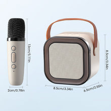 Load image into Gallery viewer, Mini karaokemaskin med trådløse mikrofoner