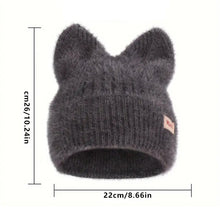 Load image into Gallery viewer, Cute Cat Ear Beanie Hat