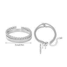 Load image into Gallery viewer, Cross Bangle Bracelet Set