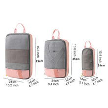 Load image into Gallery viewer, Compressed Packing Cubes Travel Storage Set