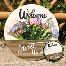 Load image into Gallery viewer, Floral Welcome Sign for Front Door Porch