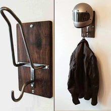 Load image into Gallery viewer, Wooden Motorcycle Helmet Wall Mount