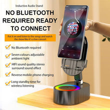 Load image into Gallery viewer, Wireless Induction Audio Bluetooth Speaker 5 in 1 Phone Holder