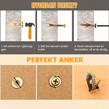 Load image into Gallery viewer, Gipsplater Expansjonsanker + Høystyrke Sink Skruer Sett (Pakke med 100)