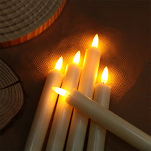 Load image into Gallery viewer, Drip Wax Flameless Taper Candles Flickering with 10-Key Remote
