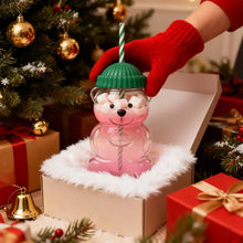 Load image into Gallery viewer, Adorable Teddy Bear Glass Straw Cup