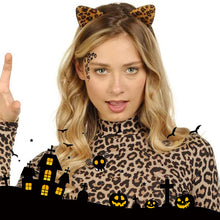 Load image into Gallery viewer, Leopard Cat Ears Headband