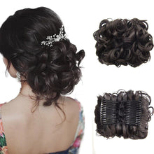 Load image into Gallery viewer, Short Messy Curly Dish Hair Bun Extension