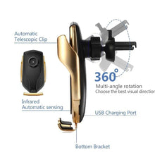 Load image into Gallery viewer, Wireless Charging Car Mute Mobile Phone Navigation Industrial Style Bracket