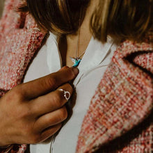 Load image into Gallery viewer, Enamel Hummingbird Necklace &amp; Earrings