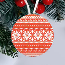 Load image into Gallery viewer, Round Christmas tree hanging sign with patterns