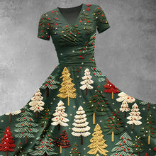 Load image into Gallery viewer, Women's Christmas Tree Print Design Maxi Dress
