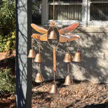Load image into Gallery viewer, Handmade Dragonfly With Bells Wind Chime