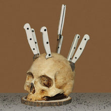 Load image into Gallery viewer, Gothic Skull Knife Holder