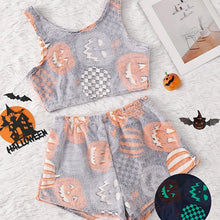 Load image into Gallery viewer, Halloween Vest Pajamas Set
