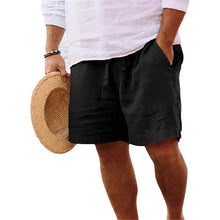 Load image into Gallery viewer, Strandshorts i bomullslin for menn