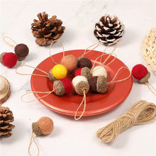 Load image into Gallery viewer, Wool Felt Acorn Ornaments