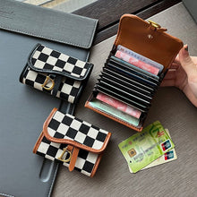Load image into Gallery viewer, Checkerboard Pattern D Letter Design Card Holder