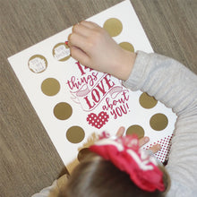 Load image into Gallery viewer, Valentine's Scratch Off Advent "14 things I or WE love about you!"