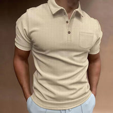 Load image into Gallery viewer, Men's Waffle Polo Shirt