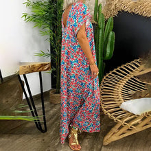 Load image into Gallery viewer, Loose Long Printed Bohemian Dress