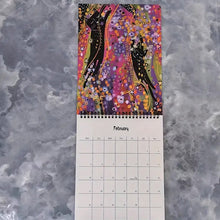 Load image into Gallery viewer, 2025 Cat Art Wall Calendar with Thematic Illustrations