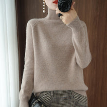 Load image into Gallery viewer, Women's Solid Turtleneck Knit Sweater