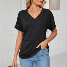 Load image into Gallery viewer, New Casual Pullover V-Neck Solid Color Loose Ladies Tops