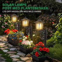 Load image into Gallery viewer, Soldrevet blomsterpotte gatelys