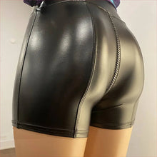 Load image into Gallery viewer, Black Leather Shorts