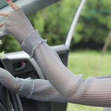 Load image into Gallery viewer, Women's Sunscreen Driving Lace Ice Sleeves