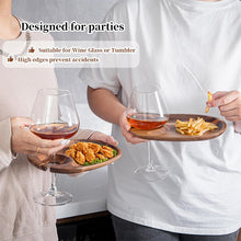 Load image into Gallery viewer, Appetizer Plate with Wine Glass Holder