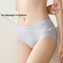 Load image into Gallery viewer, Women's Seamless Ice Silk Antibacterial Panties
