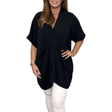 Load image into Gallery viewer, Women's V Neck Draped Top
