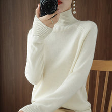 Load image into Gallery viewer, Women's Solid Turtleneck Knit Sweater