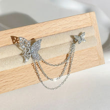 Load image into Gallery viewer, Butterfly Tassel Ear Clips