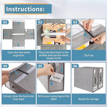 Load image into Gallery viewer, Foldable Bed Sheet Set Organizer