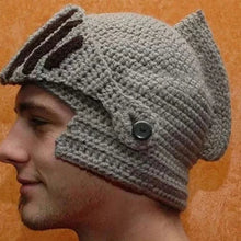 Load image into Gallery viewer, Knit Roman Knight Beanie Hat