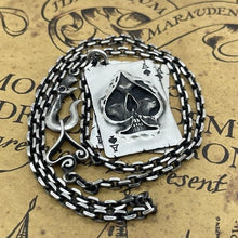 Load image into Gallery viewer, Spade Poker Skull Pendant Necklace