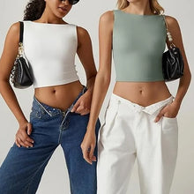 Load image into Gallery viewer, Sexy ermeløs crop-topp for kvinner