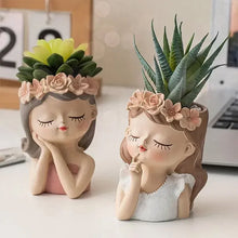 Load image into Gallery viewer, Handmade Sweet Girl Planter Pot