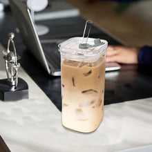 Load image into Gallery viewer, Square Drinking Cup with Lid &amp; Straw