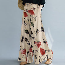 Load image into Gallery viewer, Cotton And Linen Printed Wide-Leg Pants
