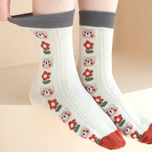 Load image into Gallery viewer, 3D Textured Floral Socks