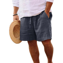 Load image into Gallery viewer, Strandshorts i bomullslin for menn